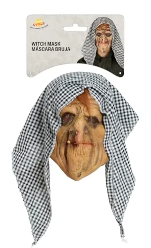 Fiestas Guirca maschera strega lattice con cappuccio
