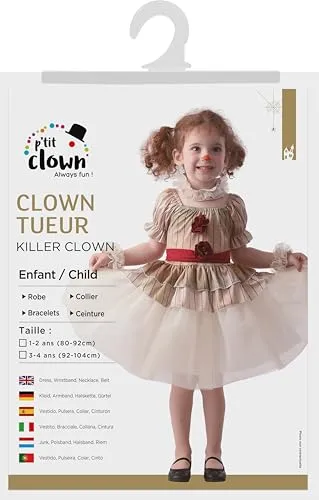 P'tit Clown Clown Killer costume pagliaccio bambina