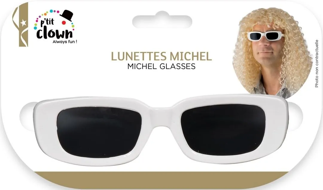 P'tit Clown Michel 10889 Occhiali Bianchi Rettangolari