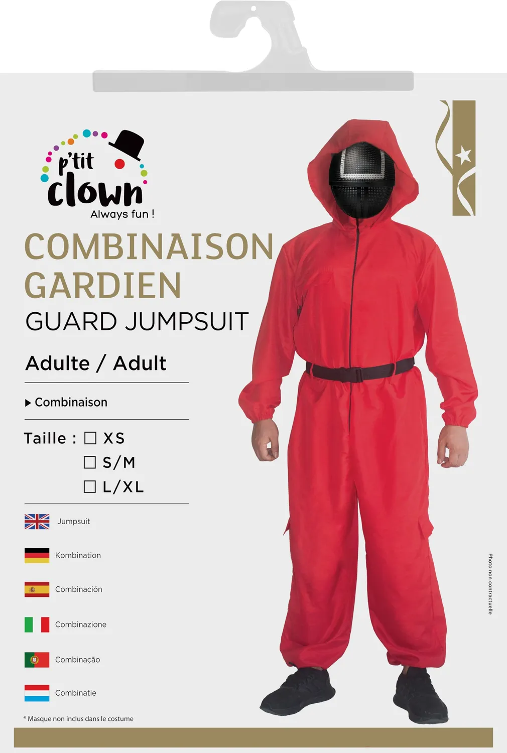 P'tit Clown re21212 tuta portiere cappuccio rossa L/XL