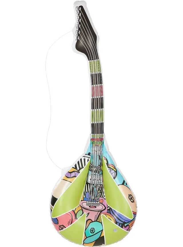 Funidelia Hippie chitarra gonfiabile rosa 110 cm