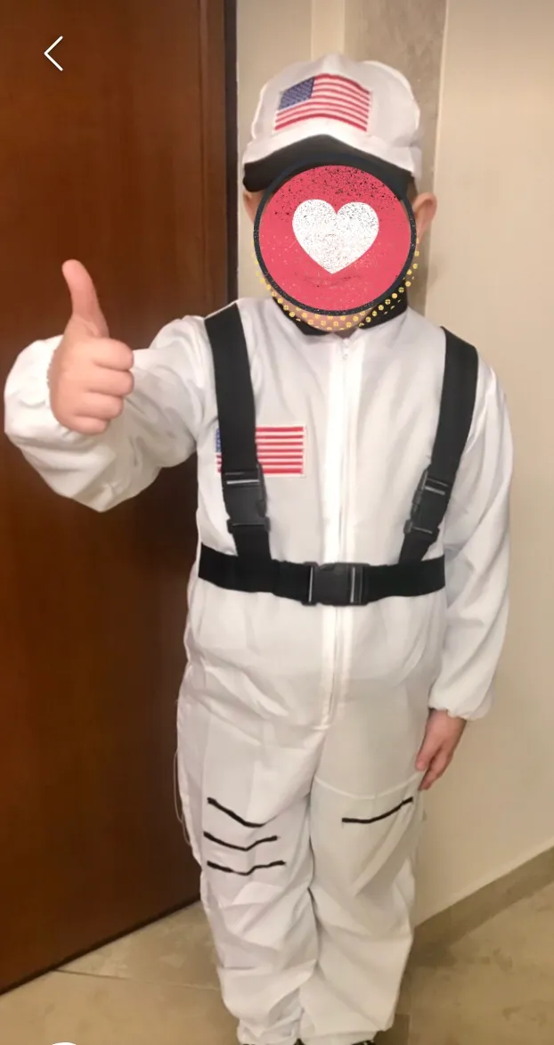 Fiestas Guirca Astronauta costume uomo taglia unica bianco