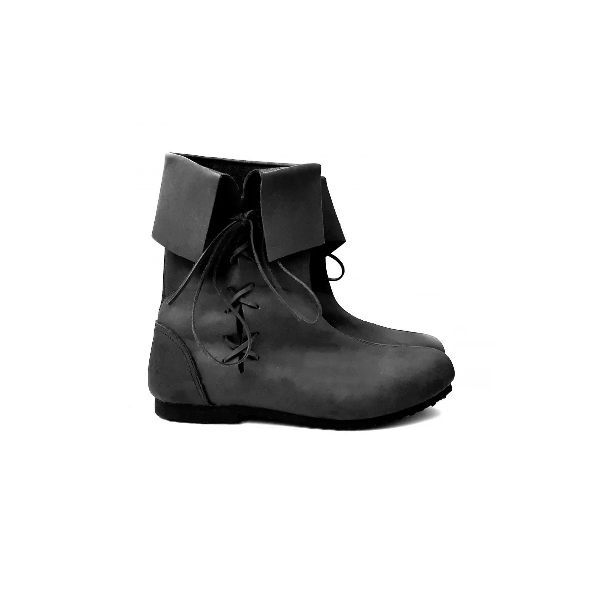La Bottega di Merlino 008 scarponcino pelle nabuk nero