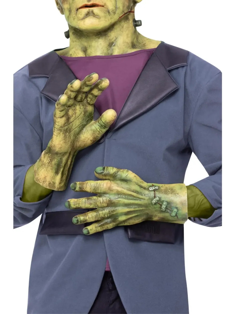 Smiffys Frankenstein guanti lattice verdi taglia unica