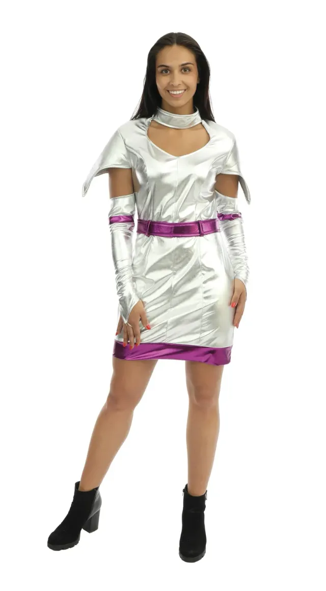 P'tit Clown Costume Spaziale Argento Donna L-XL Futuristico