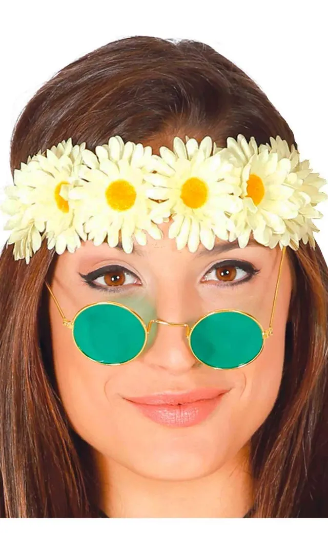Guirca Cerchietto Fiori Bianchi hippie poliestere