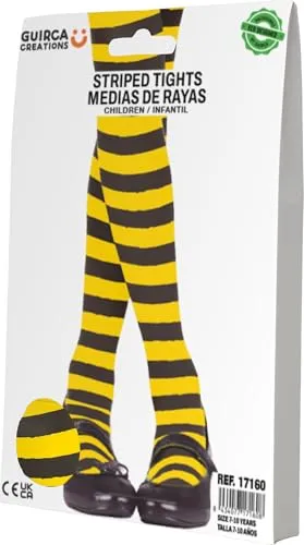 Guirca Collant Basic Bambini collant righe gialle nere