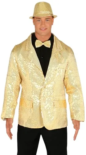 Fiestas Guirca Giacca Paillettes Oro Uomo L per Capodanno