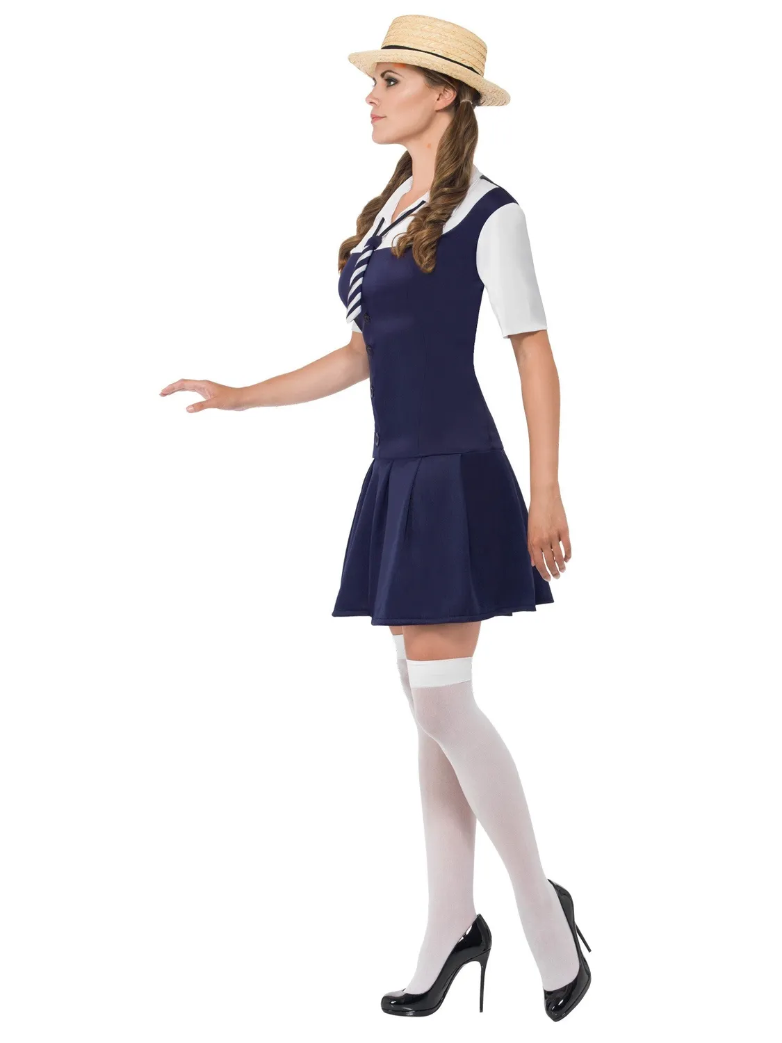 Smiffys School Girl costume scolaretta donna blu taglia S