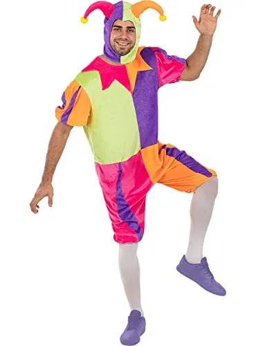 Funidelia Giullare costume uomo S grigio circo