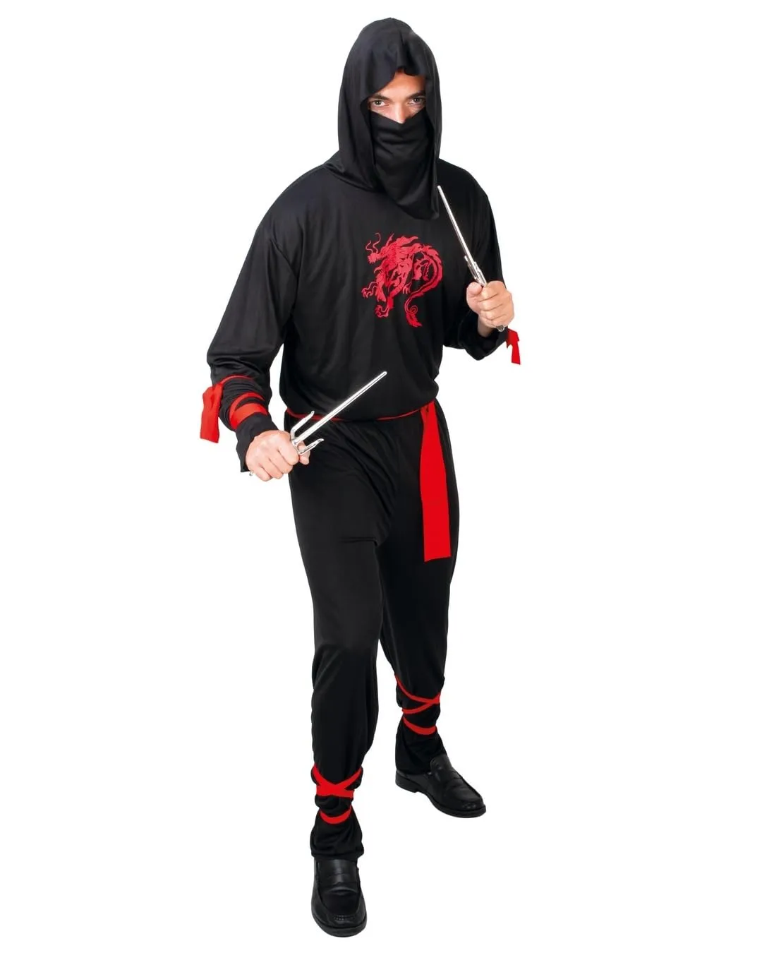 P'tit Clown Ninja Sai spade giocattolo 2 pezzi argento 30 cm