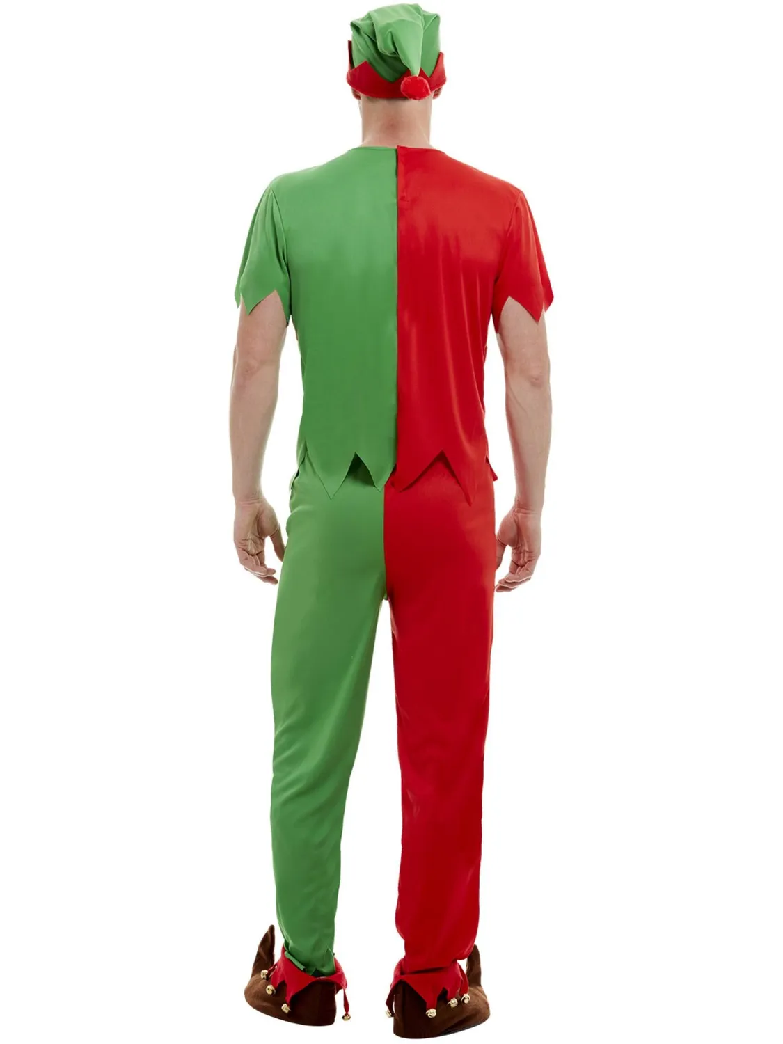 Smiffys Elfo costume uomo rosso-verde M