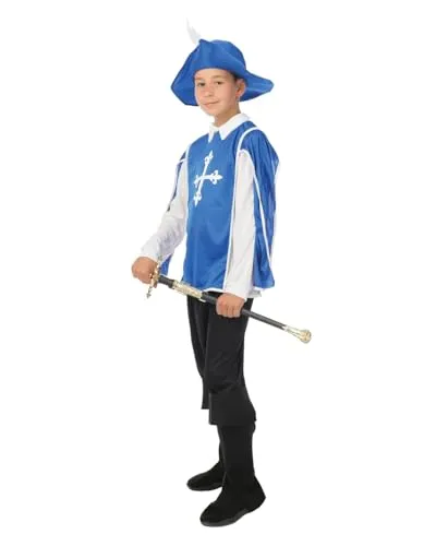 P'tit Clown costume moschettiere bambino 10-12 anni completo