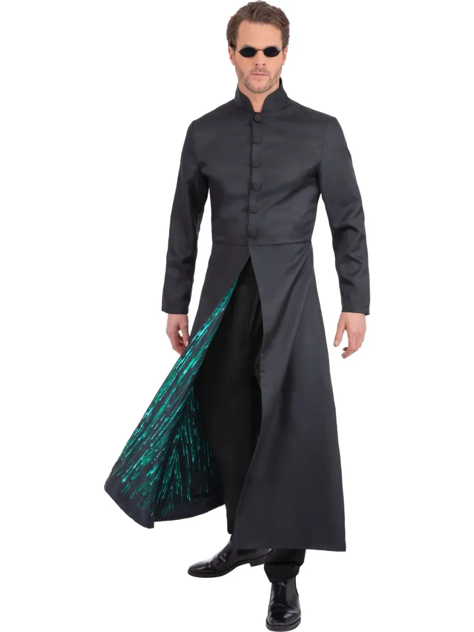 Smiffys The Matrix giacca Neo uomo L 42-44 nera stampa