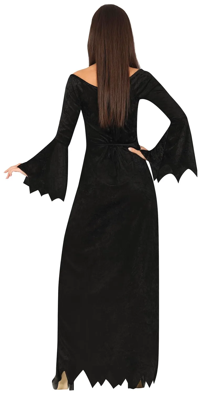 Guirca gotico abito lungo costume donna S nero
