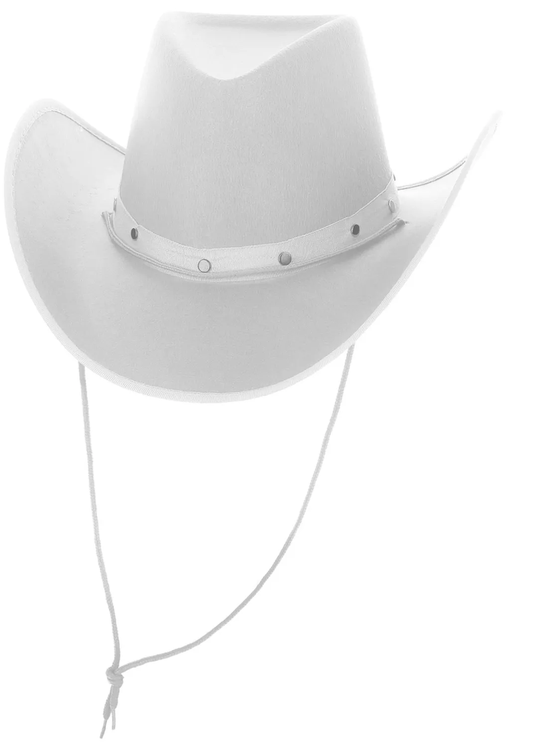 Smiffys cappello cowboy bianco feltro con cordino