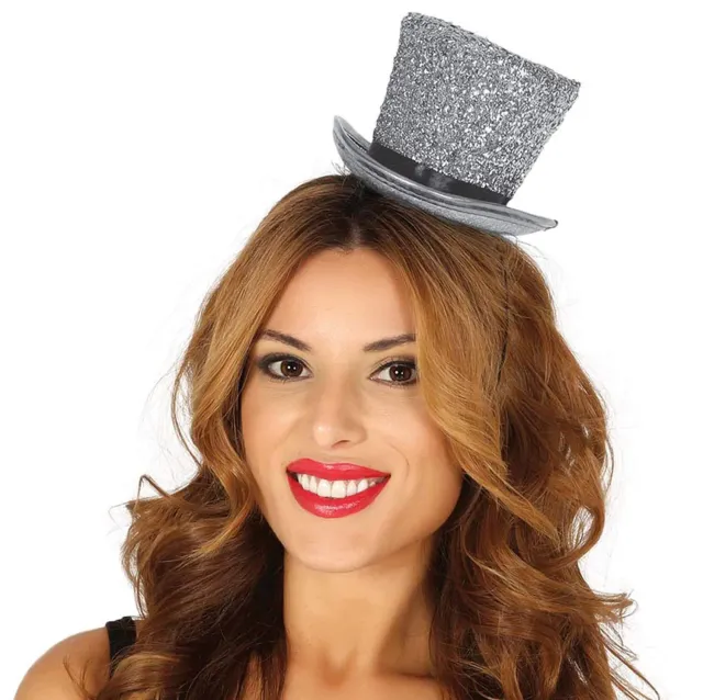 Guirca 13034 mini cilindro glitter argento carnevale