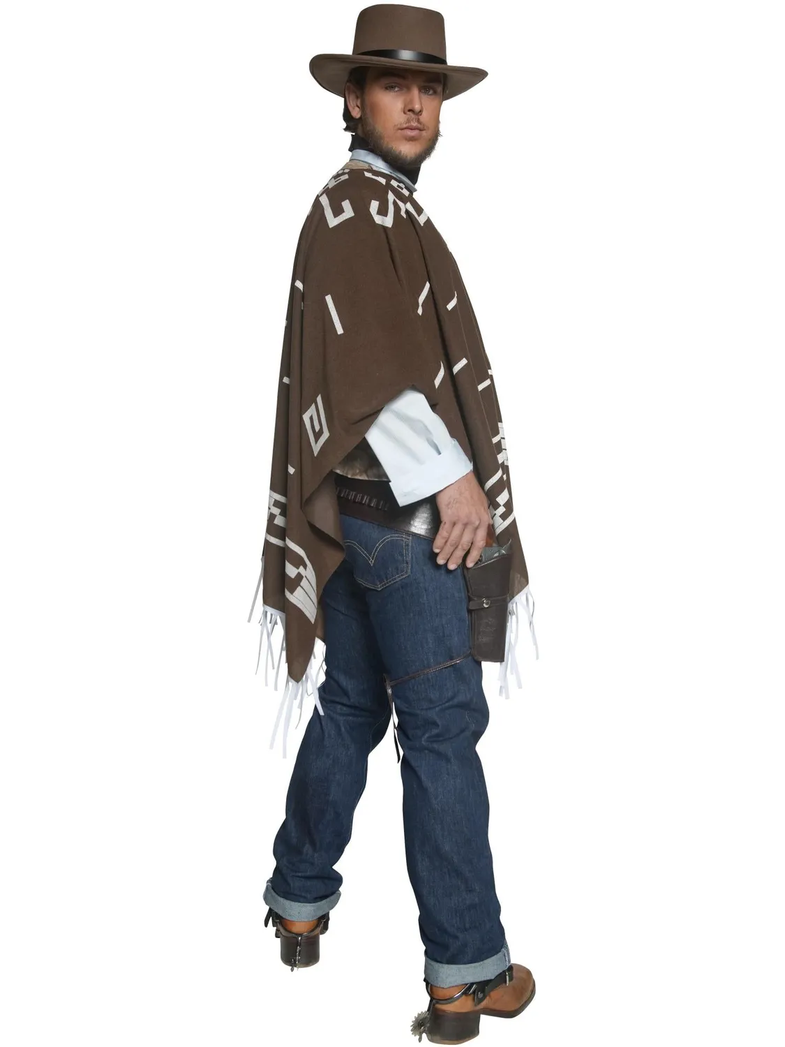 Smiffys Wandering Gunman costume cowboy M marrone