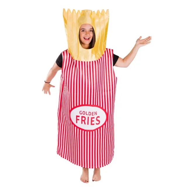 Bodysocks Patatine Fritte costume adulto taglia unica