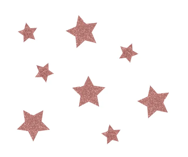P'tit Clown RE22733 coriandoli stelle rosa oro 50 pezzi