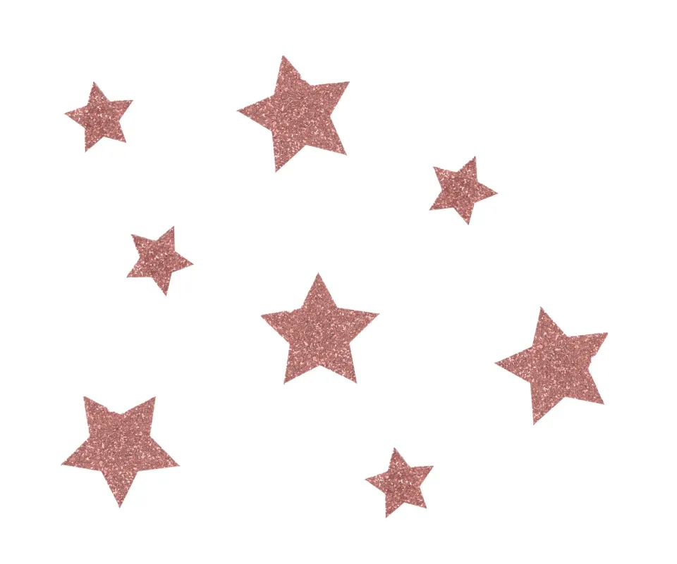 P'tit Clown RE22733 coriandoli stelle rosa oro 50 pezzi