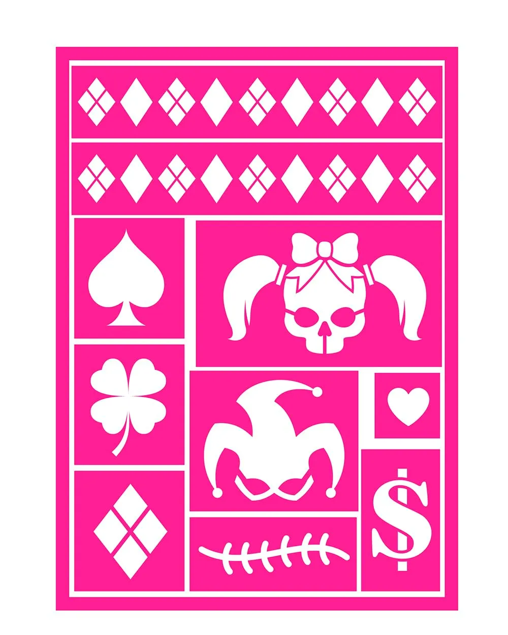 Fiestas Guirca Stencil Trucco Bambini Fucsia per Feste