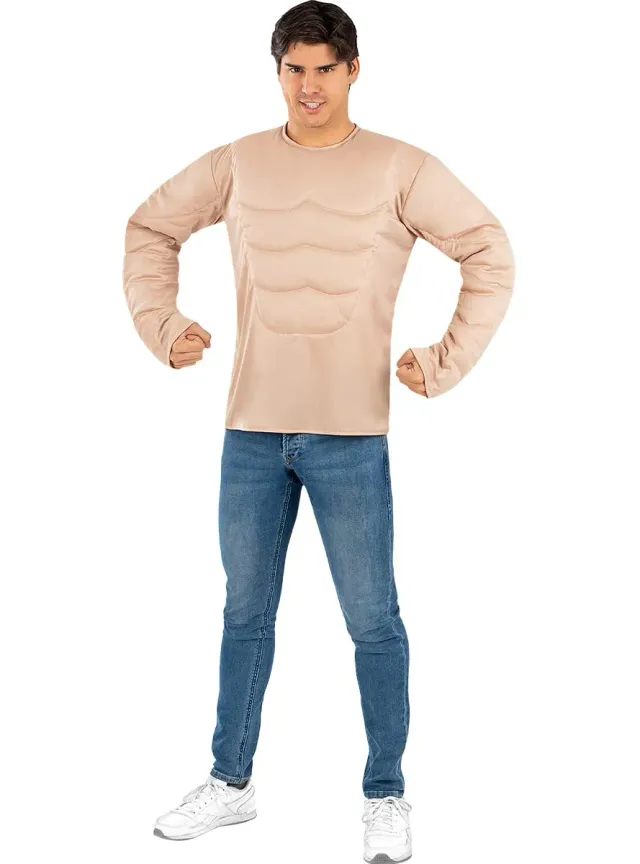 Funidelia Maglietta Muscoli costume uomo rosso