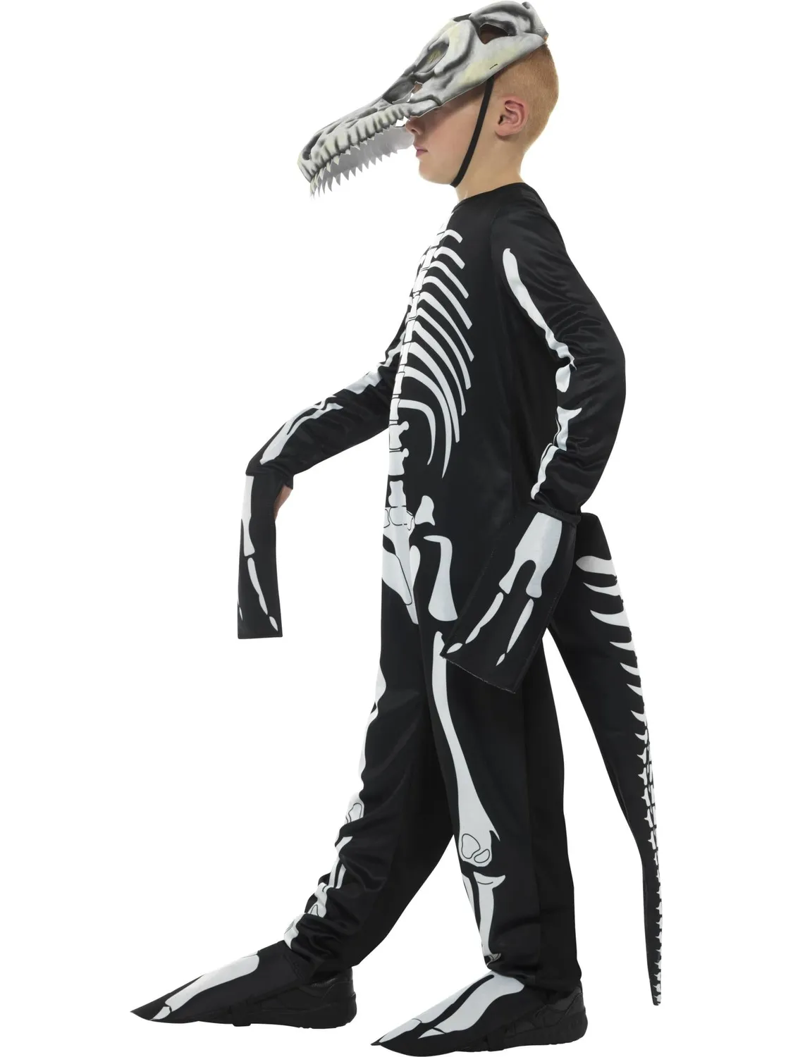 Smiffys T-Rex Skeleton costume bambino S 4-6 anni con maschera 3D