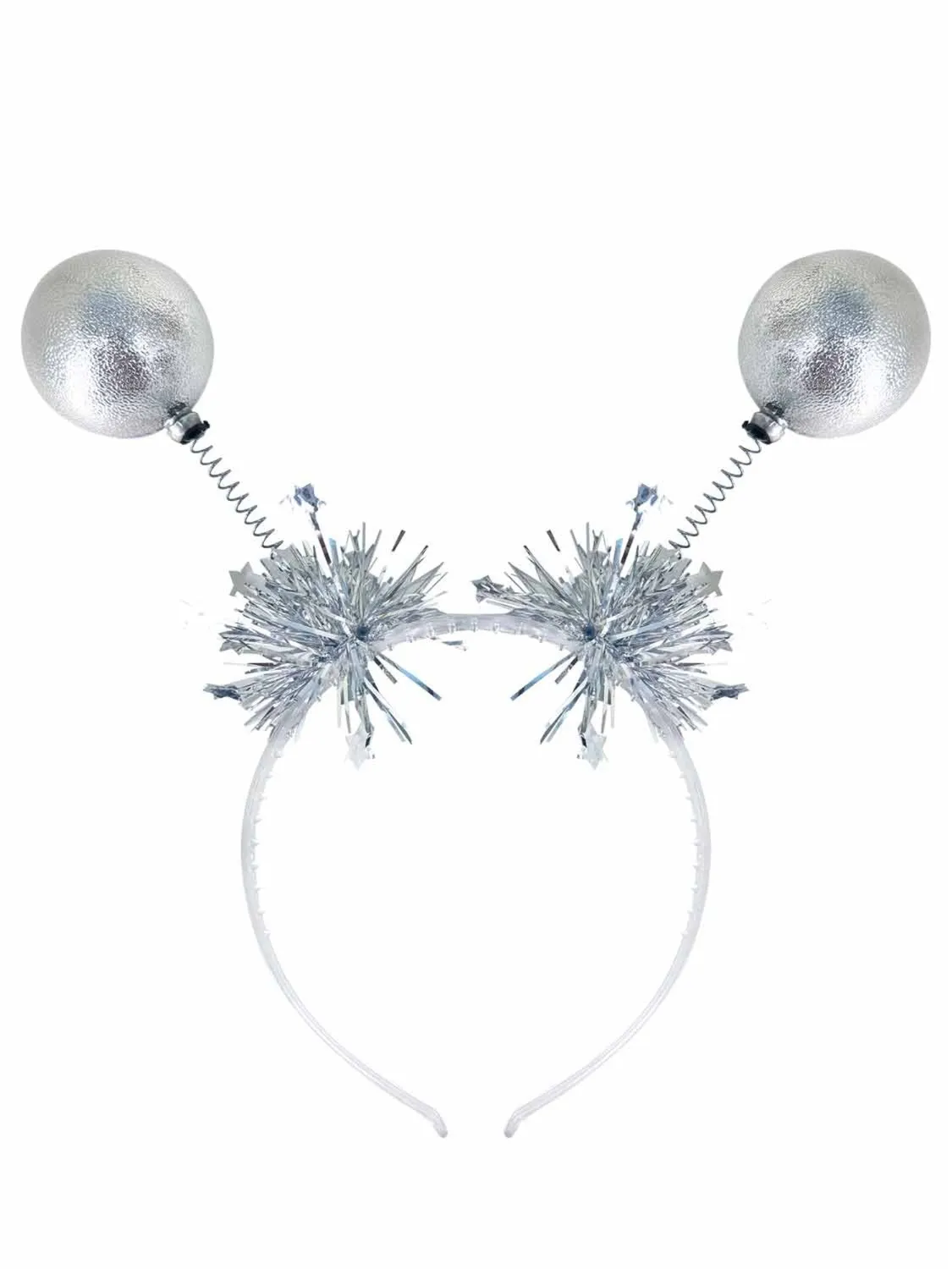 Smiffys Ball Bopper cerchietto argento con palline taglia unica