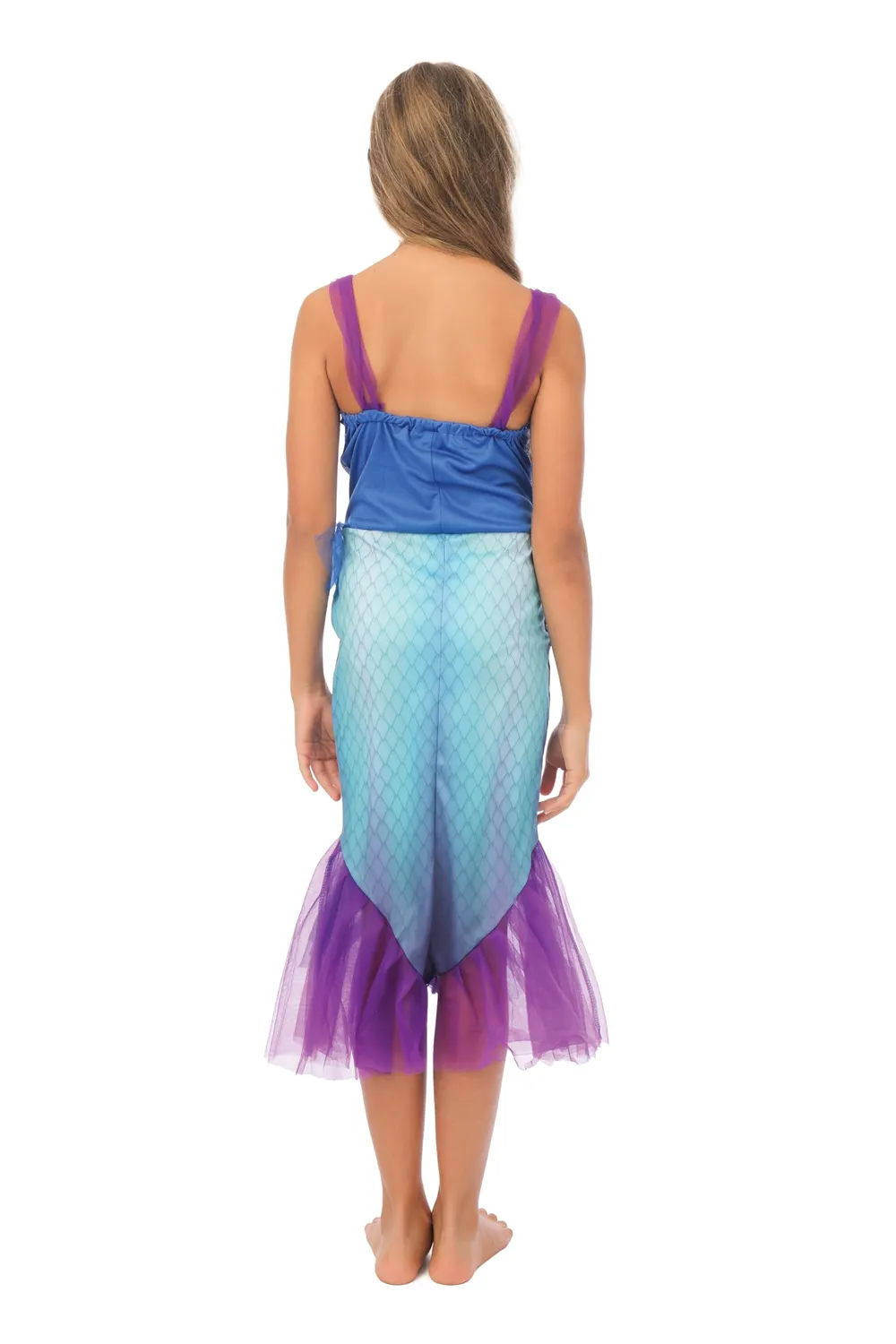 P'tit Clown Sirena costume bambina vestito lungo 10-12 anni