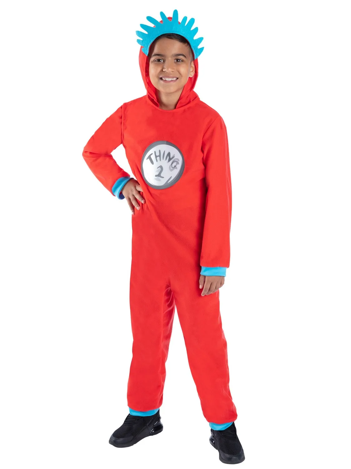 Smiffys Thing 1-2 tuta bambino rossa 7-9 anni
