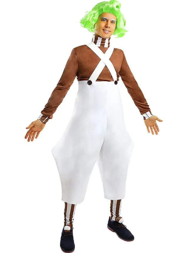 Funidelia Oompa Loompa Fabbrica Cioccolato costume M bianco