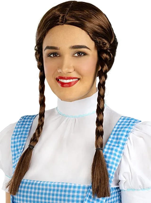 Funidelia Dorothy parrucca trecce castane donna Mago di Oz