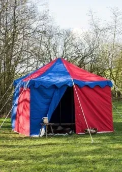 La Bottega di Merlino Tenda Medievale 3x3 Rossa e Blu