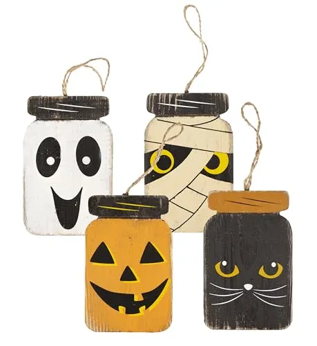 P'tit Clown Decorazione Legno Halloween da Appendere Modello Casuale