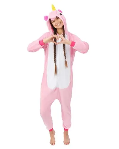 P'tit Clown kigurumi unicorno rosa tuta adulto L-XL