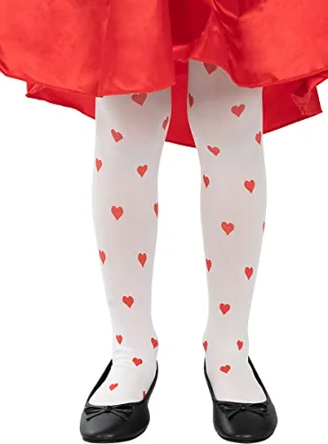 Funidelia Collant Queen of Hearts bambina bianco cuori