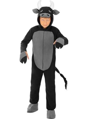 Funidelia Costume Toro bambino nero 5-6 anni