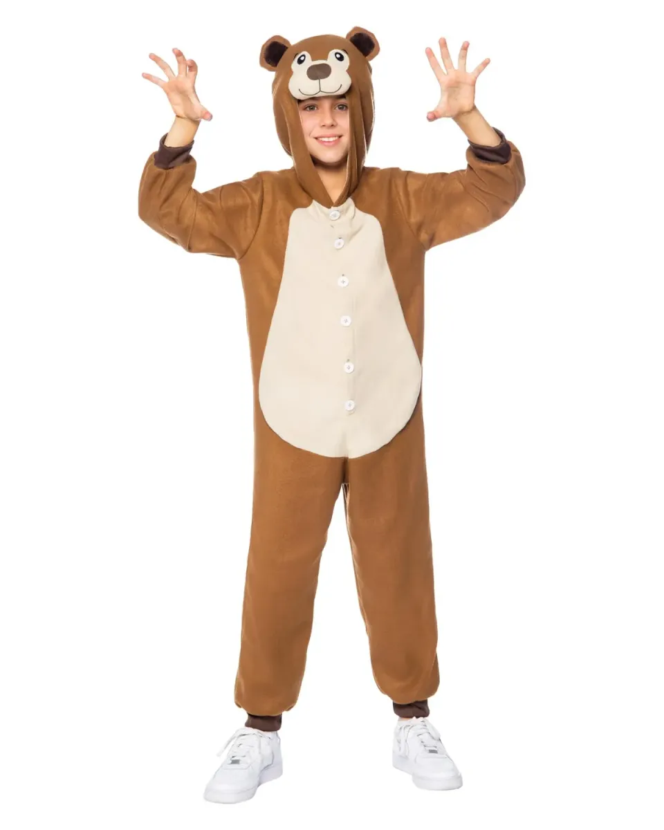 Funidelia Orso Onesie costume bambini 7-9 anni morbido
