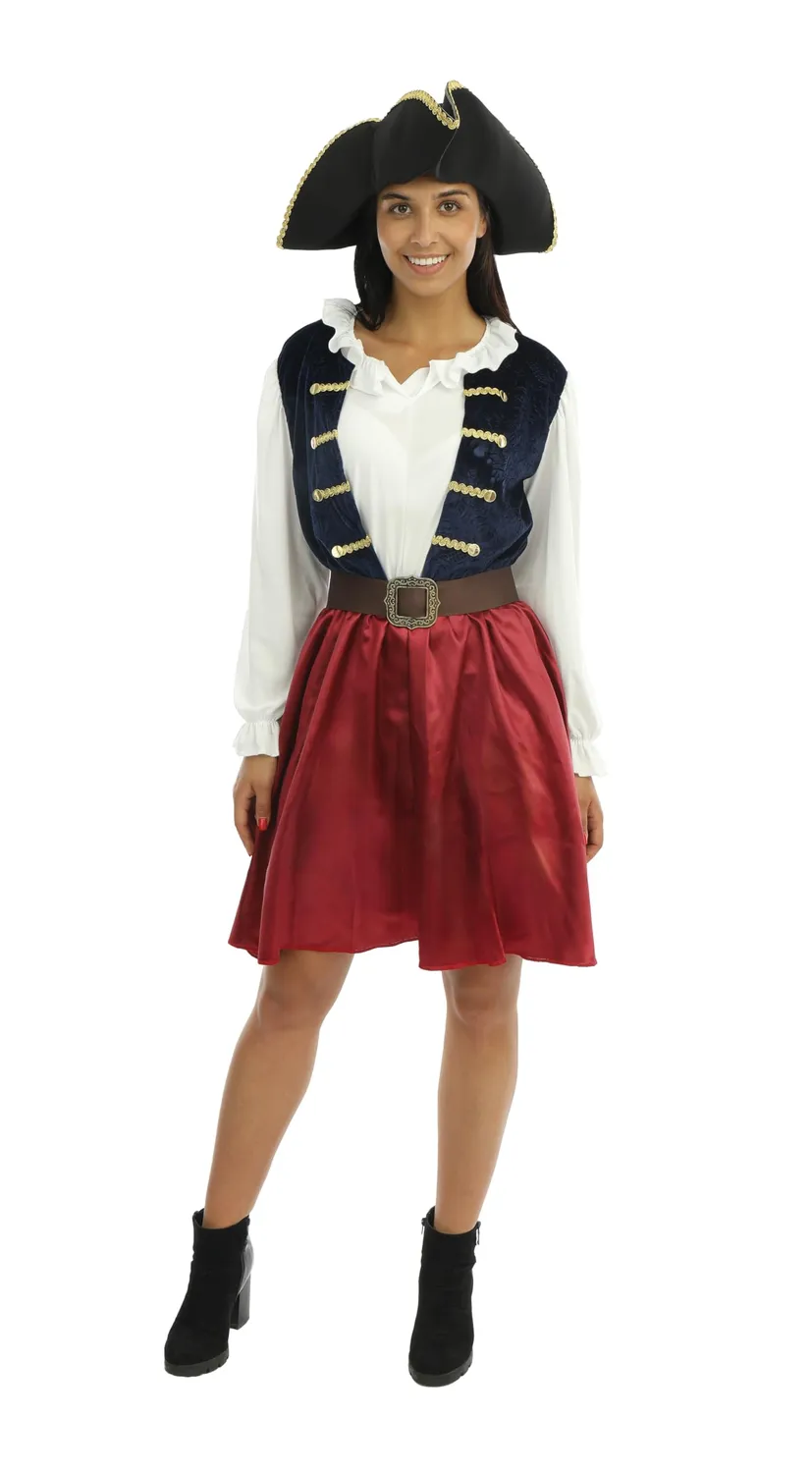 P'tit Clown Costume Pirata Uomo Blu L-XL