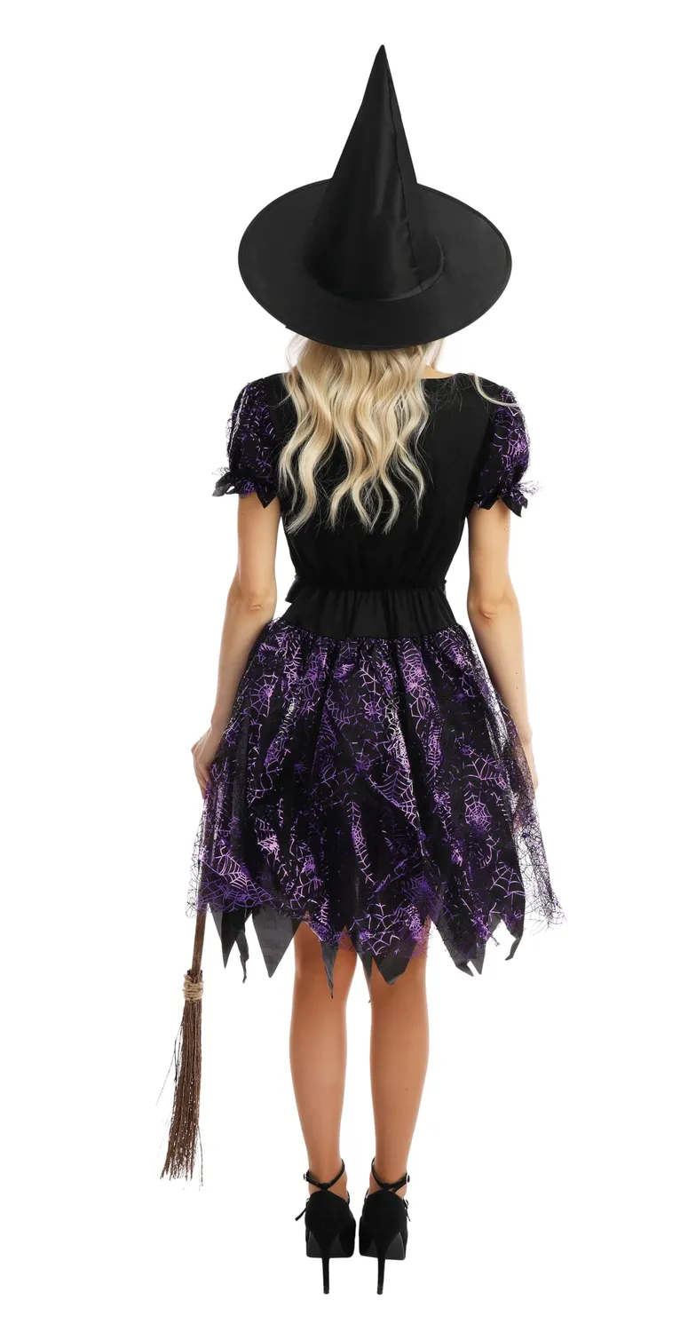 P'tit Clown Strega costume adulto viola L-XL Halloween