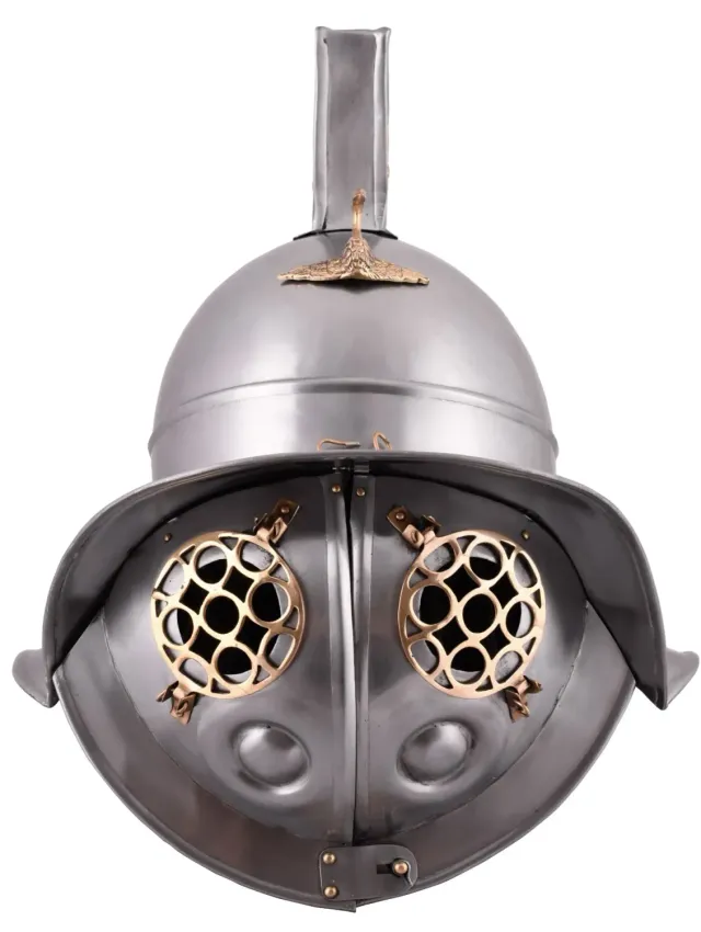La Bottega di Merlino Tracio elmo gladiatore acciaio 72 cm