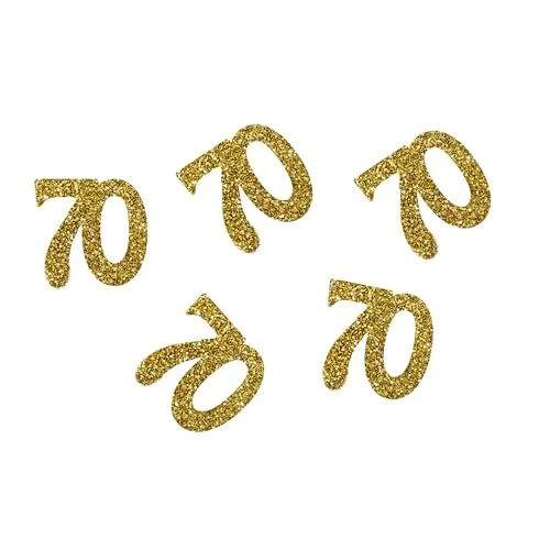 P'tit Clown re21051 coriandoli glitter numero 70 oro 50 pezzi