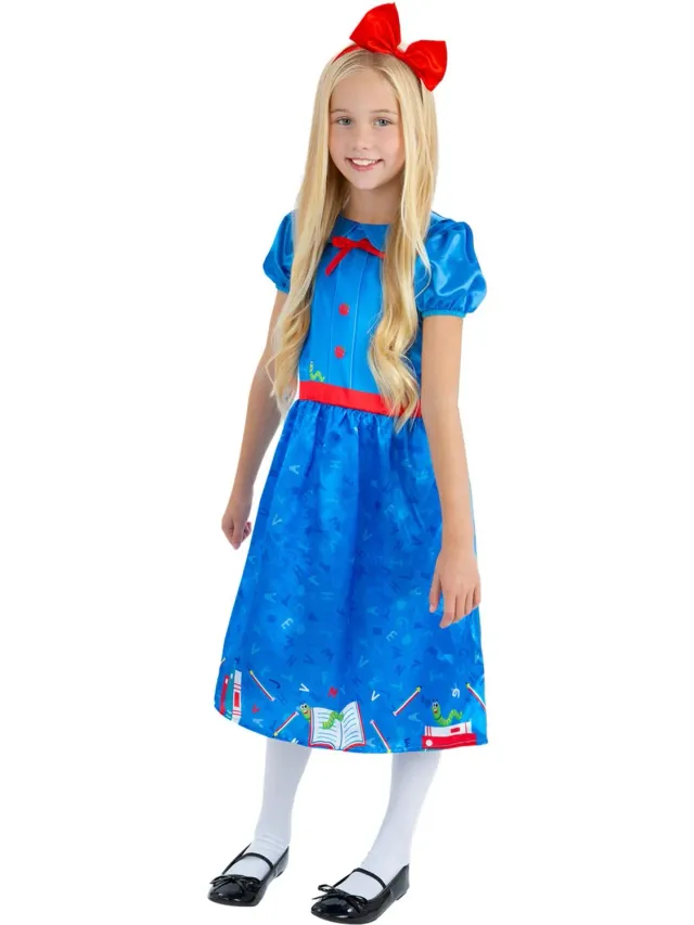 Smiffys Book Worm costume bambina taglia S 4-6 anni con vestito