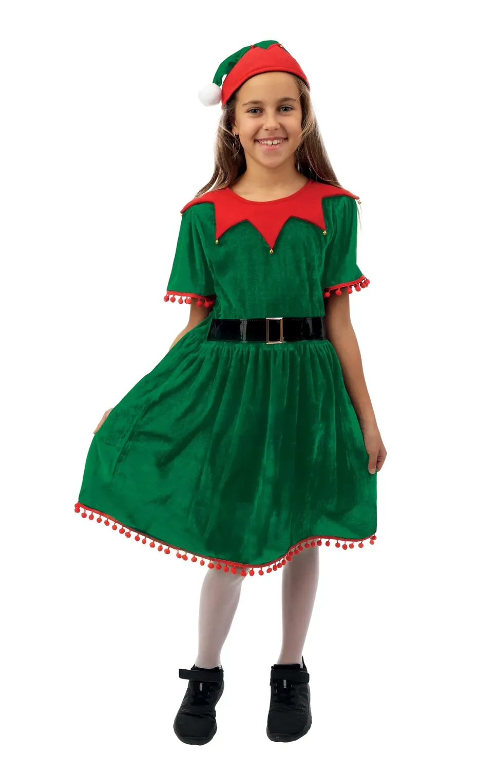 P'tit Clown Christmas Elf Dress Costume Elfo 10-12 Anni Verde