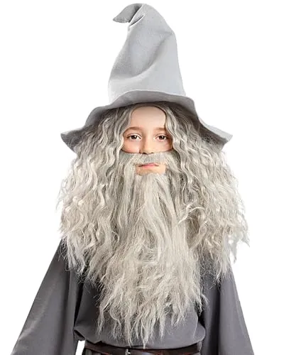 Funidelia Il Signore degli Anelli Gandalf parrucca con barba multicolore