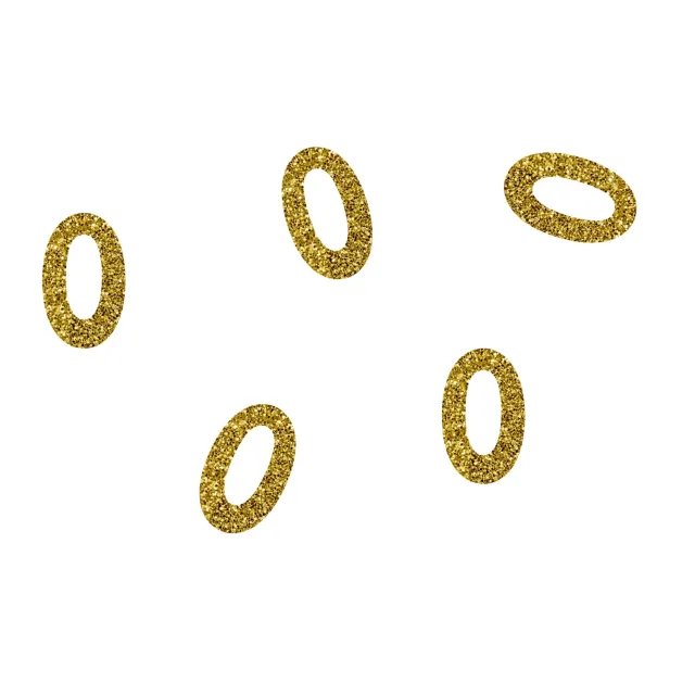 P'tit Clown re21030 coriandoli glitter numero 0 oro 50 pezzi