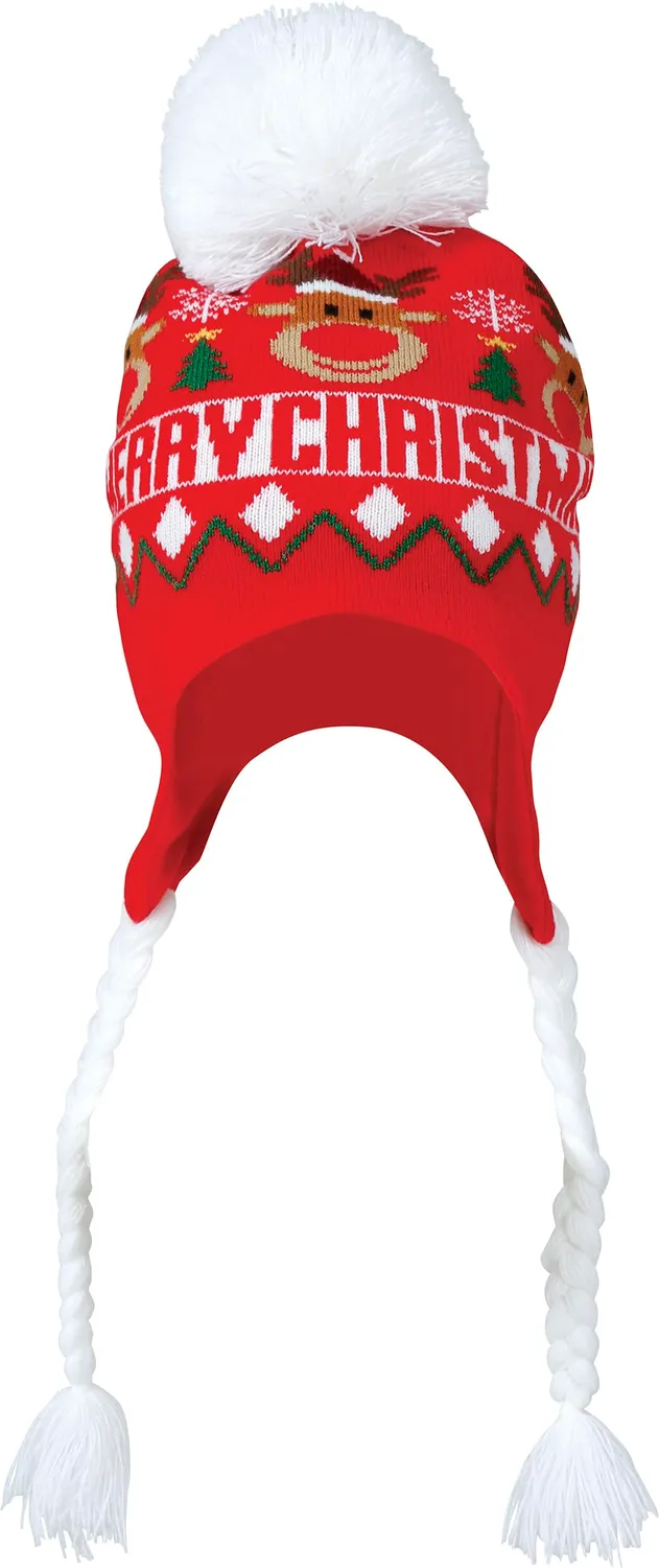 Fiestas Guirca cappello renna rosso Merry Christmas costume