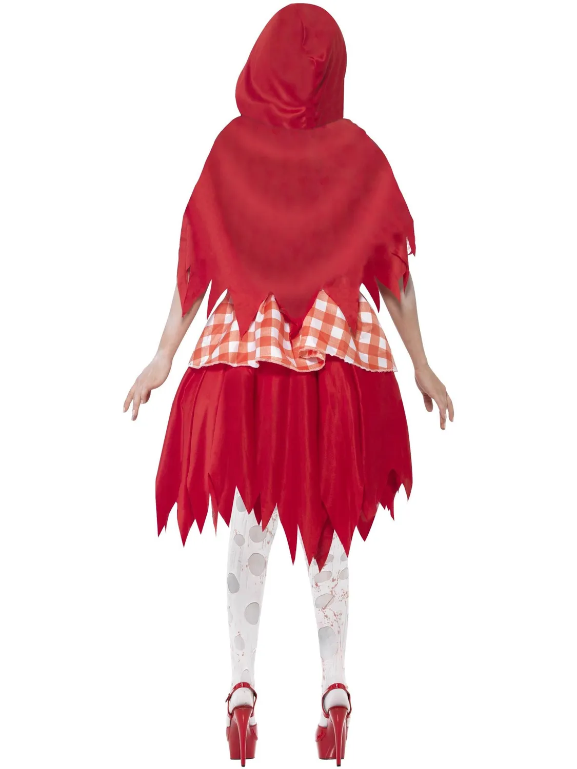Smiffys Zombie Hooded Beauty costume donna rosso horror