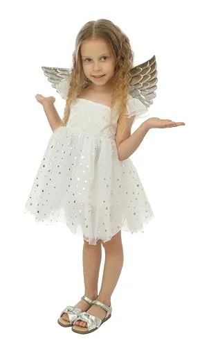 P'tit Clown Costume Angelo Bambina 7-9 Anni Bianco